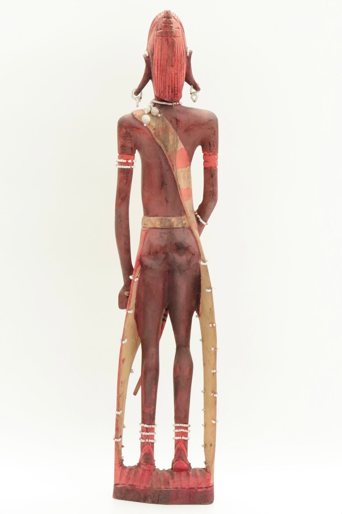 Hand Carved African Tribal Inspired Figures Set – Wooden Sculptures Male & Female – Ethnic Decor