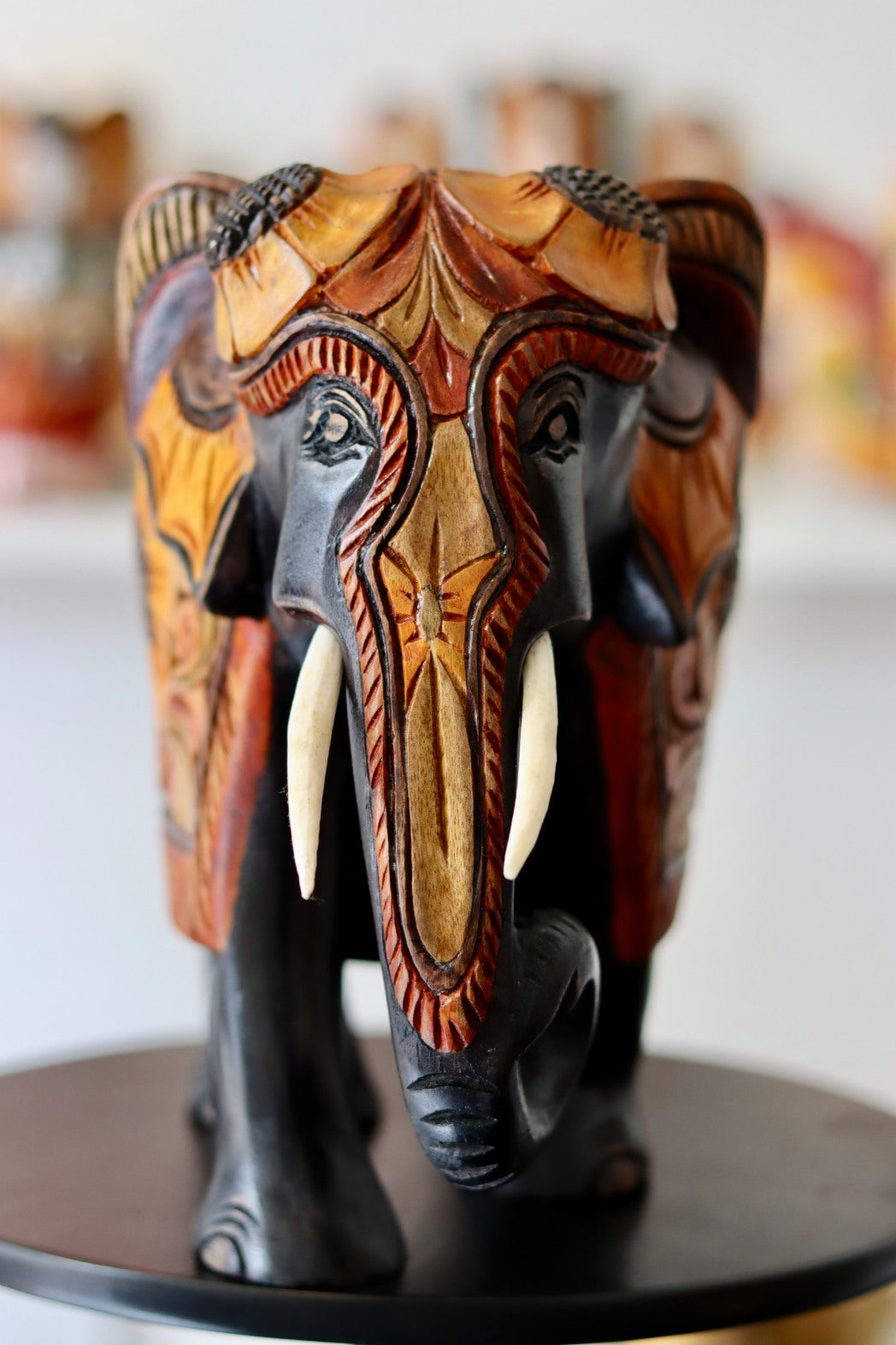 Hand Carved Wooden Elephant – Handmade in Sri Lanka