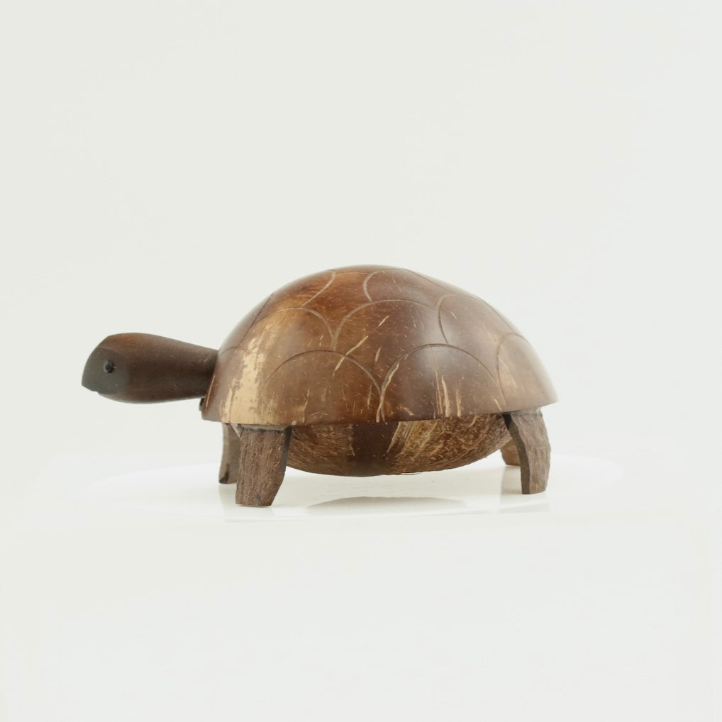 Handcrafted Coconut Shell Turtle – Wobbly Nodding Decor