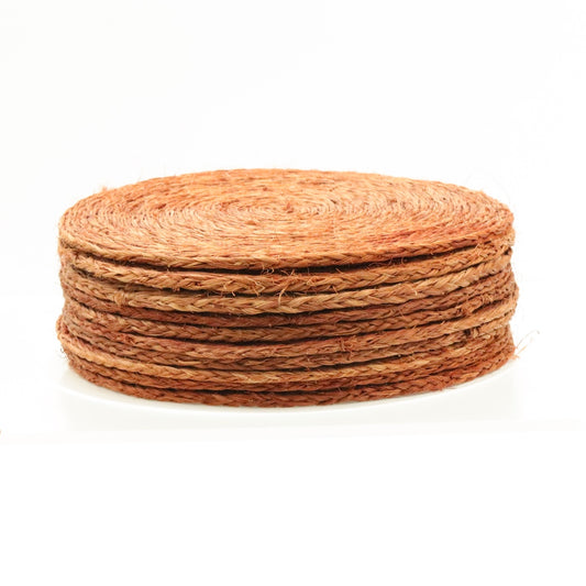 Jute Table Mats – Handmade Natural Round Placemats – Rustic Boho Table Decor (Small & Large)