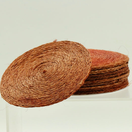 Jute Table Mats – Handmade Natural Round Placemats – Rustic Boho Table Decor (Small & Large)