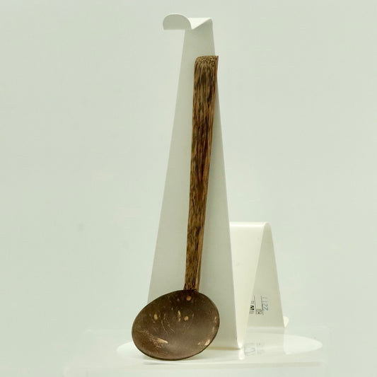 Coconut Shell Spoon Large – Handmade Wooden Handle Spoon – Eco-Friendly Kitchen Utensil