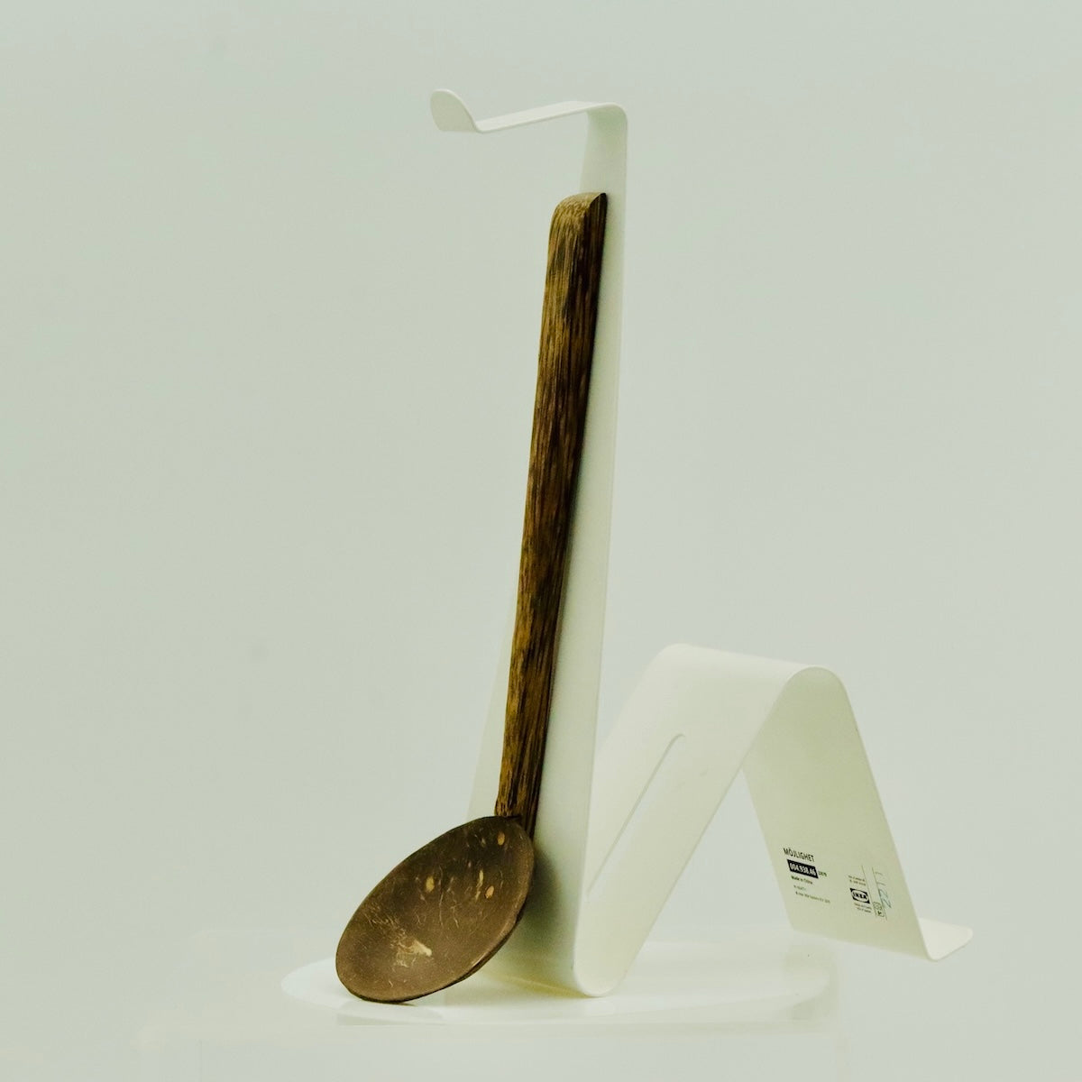 Coconut Shell Spoon Large – Handmade Wooden Handle Spoon – Eco-Friendly Kitchen Utensil