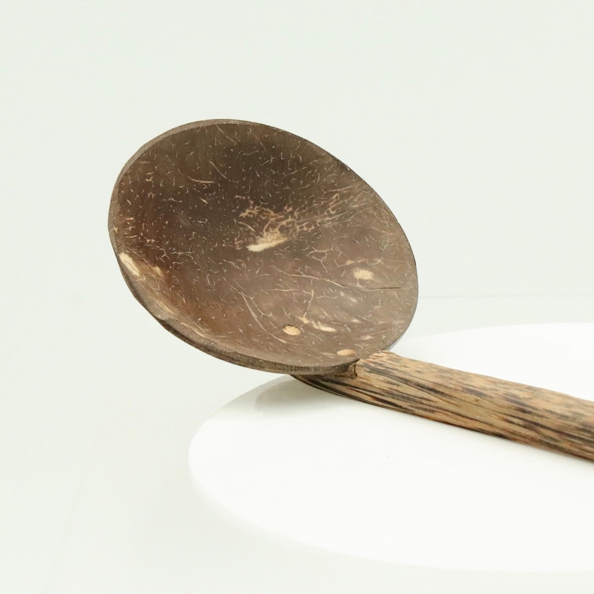 Coconut Shell Spoon Large – Handmade Wooden Handle Spoon – Eco-Friendly Kitchen Utensil