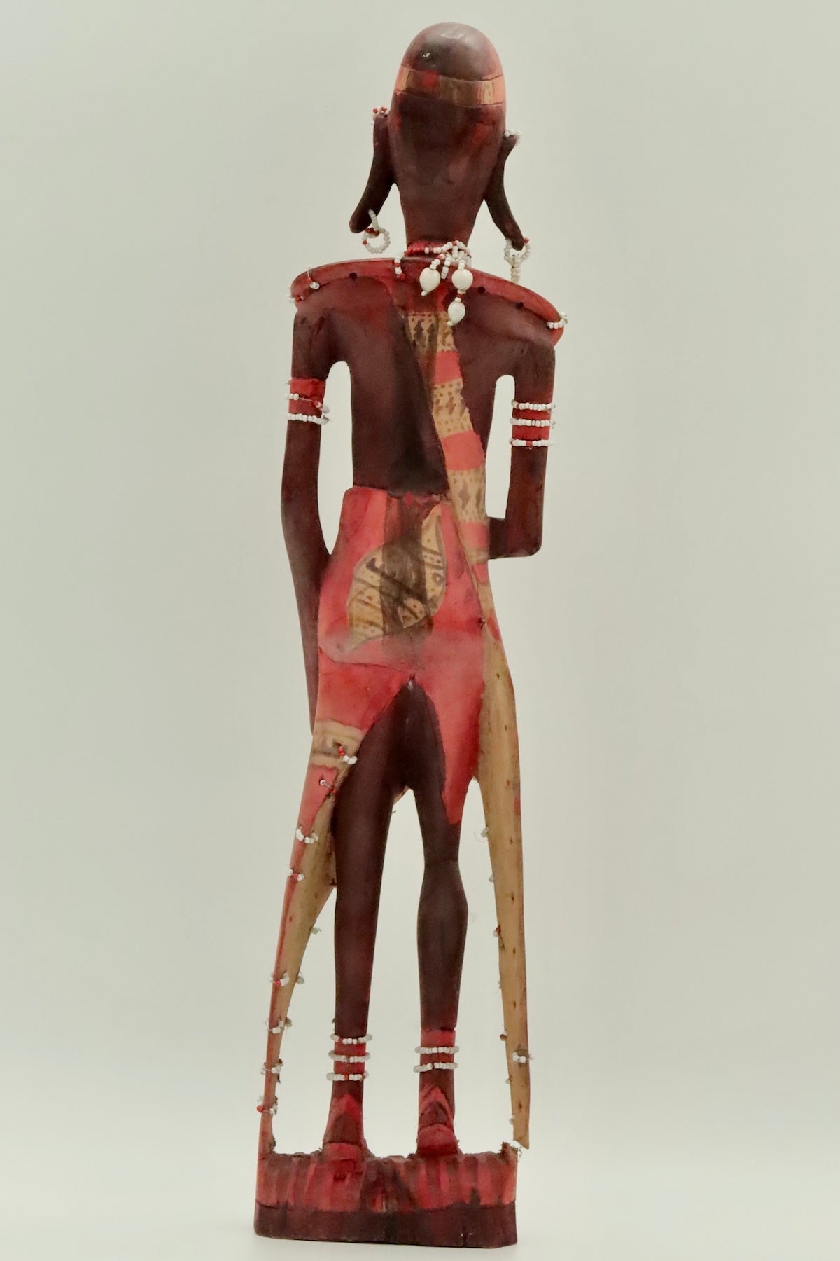 Hand Carved African Tribal Inspired Figures Set – Wooden Sculptures Male & Female – Ethnic Decor