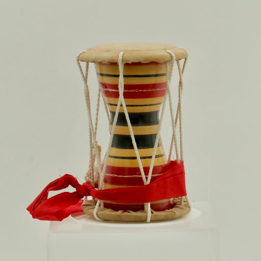 Handcrafted Mini Dholak Drum – Decorative Folk Hand Drum with Rope Tension