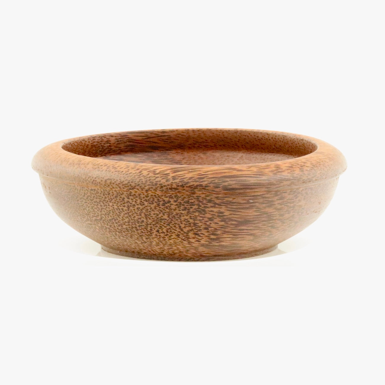 Coconut Wood Bowl with Thick Rim – Handcrafted Natural Serving Bowl