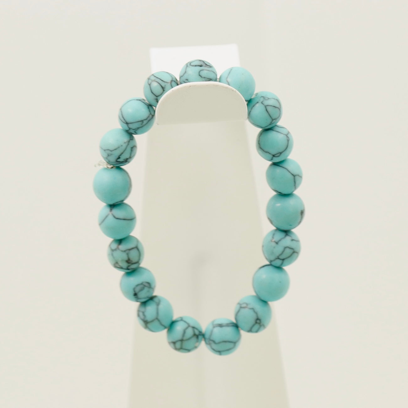 Turquoise Bracelet 10mm – Natural Stone Stretch Bracelet