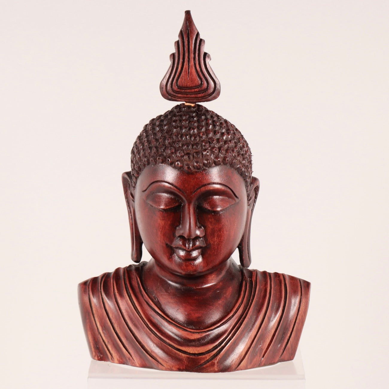 Hand Carved Wooden Buddha Statue – Meditation Decor 33cm