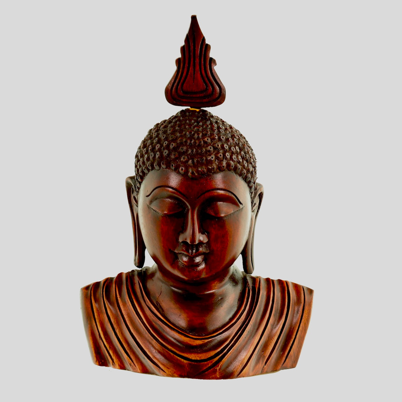 Hand Carved Wooden Buddha Statue – Meditation Decor 33cm