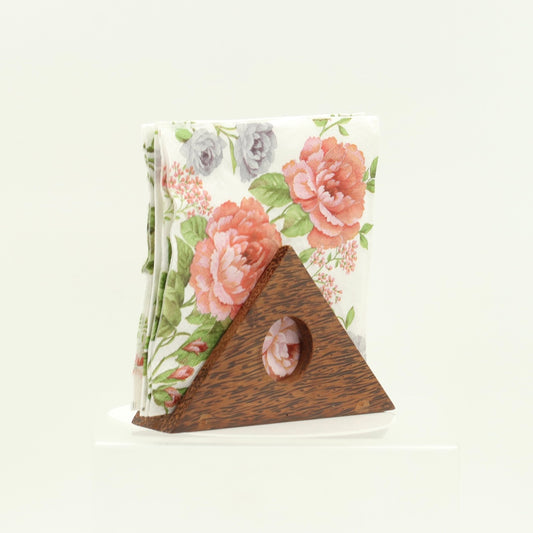 Handmade Coconut Wood Napkin Holder – Rustic Table Organizer (Imperfect)