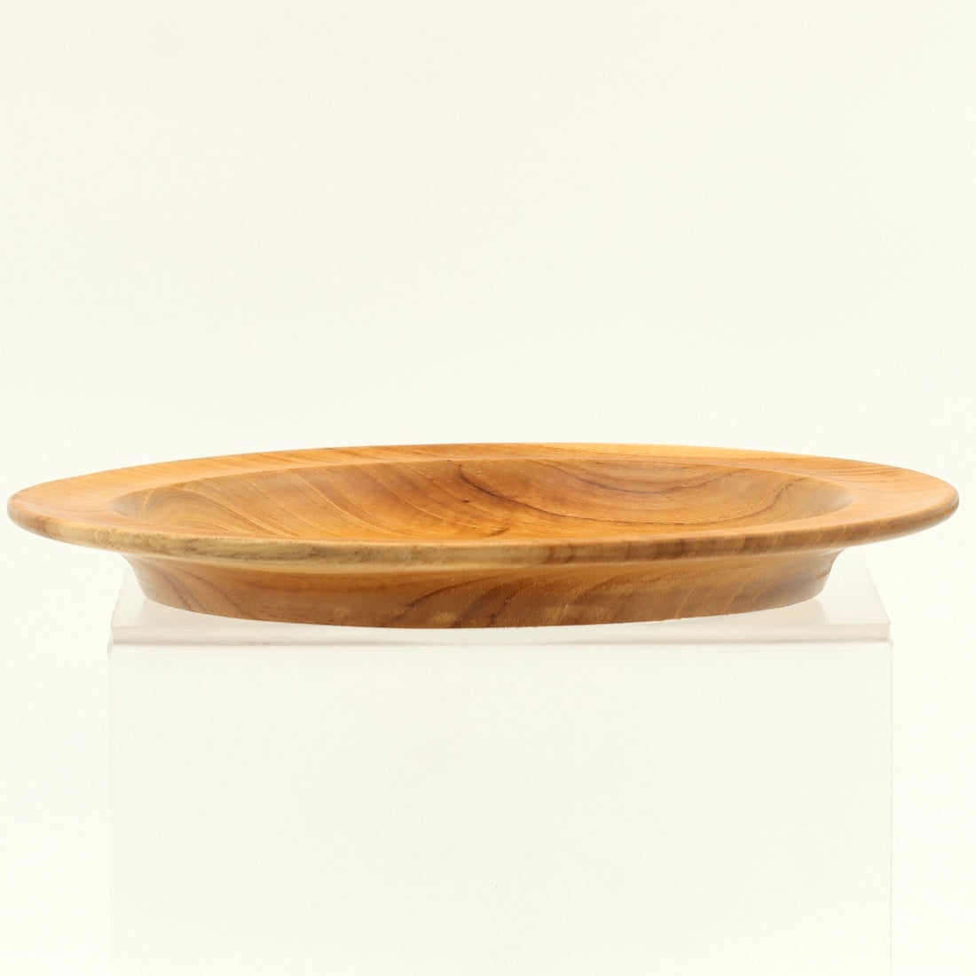 Handmade Teak Wooden Plate – 25cm Natural Serving Plate