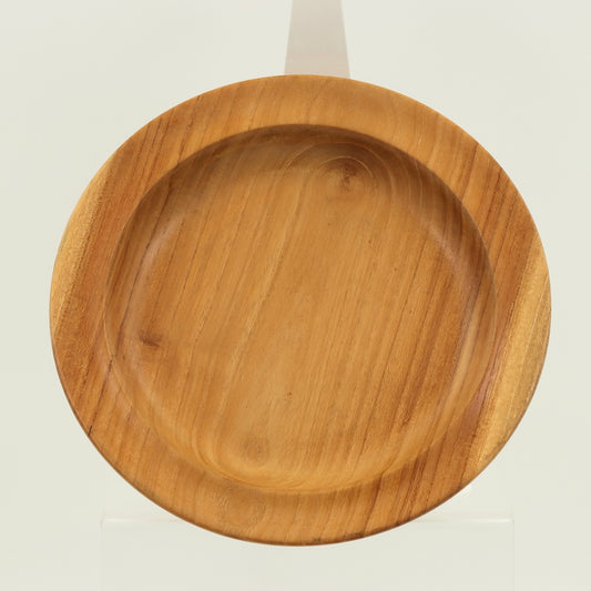 Handmade Teak Wooden Plate – 25cm Natural Serving Plate
