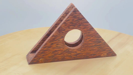 Handmade Coconut Wood Napkin Holder – Rustic Table Organizer (Imperfect)