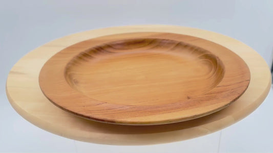 Handmade Teak Wooden Plate – 25cm Natural Serving Plate